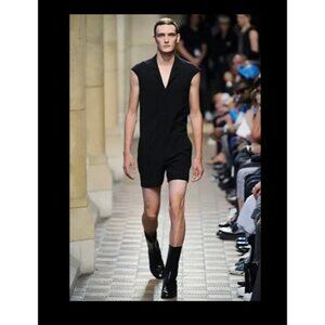 RAF SIMONS RUNWAY 2009 wool suit vest color black size 52